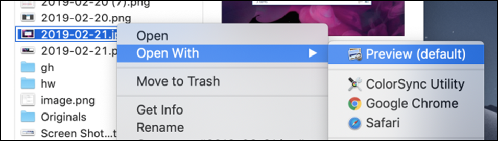 Click on the image and choose open with Preview 