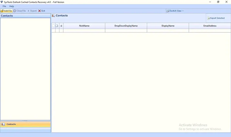 export cached contacts outlook 2010